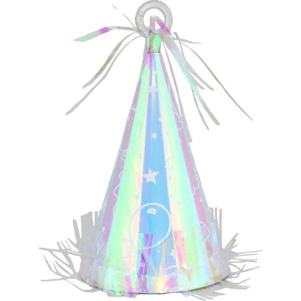 Iridescent Party Hat Balloon Weight