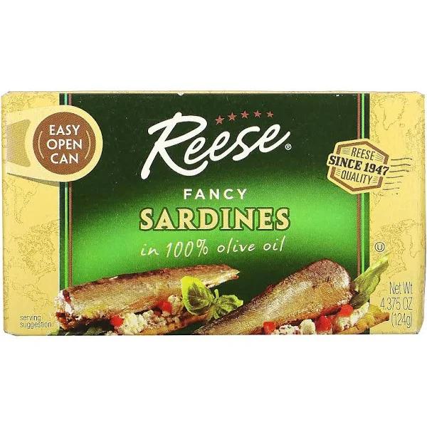 Reese Sardines in 100% Olive Oil, Fancy - 4.375 oz