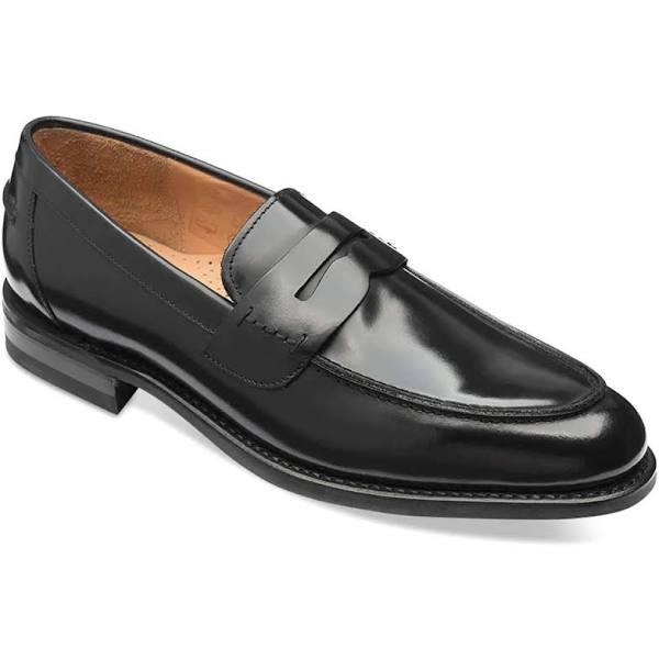 Loake 356 Black Leather Mens Slip On Loafer Shoes Width - Colour: Blac