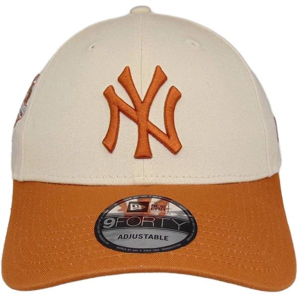 New Era Mens Light Cream 9Forty New York Yankees Cotton-Twill Cap