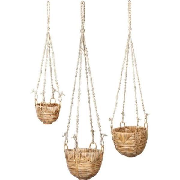 Fab Habitat Savar (Set of 3) Handmade Hanging Planters