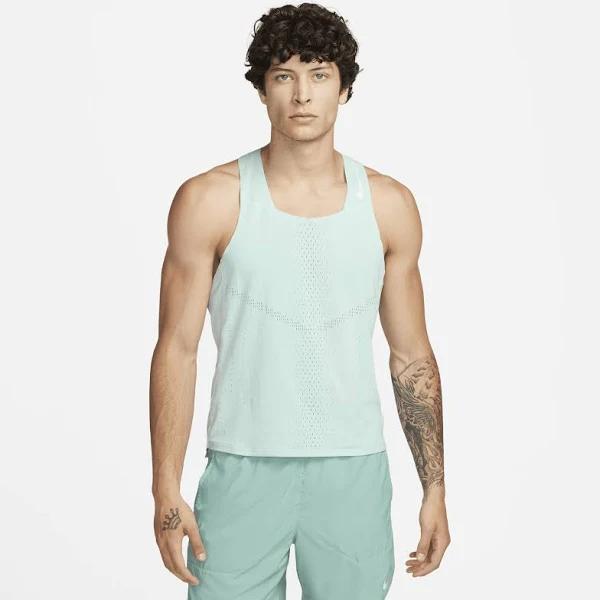 Nike Dri-FIT ADV Aeroswift Singlet Mens S / Jade Ice / White