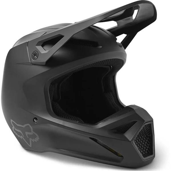 Fox V1 Helmet DOT/ECE Youth - Matte Black - L