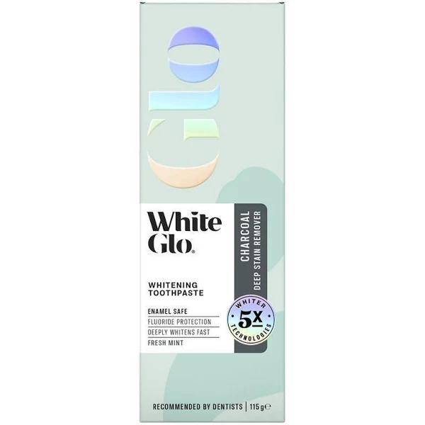 White Glo Charcoal Whitening Toothpaste 115g