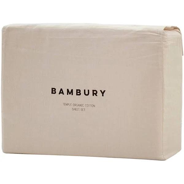 Bambury Double Temple Organic Cotton Sheet Set Pebble