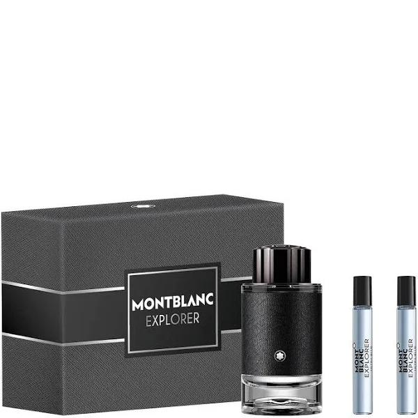 Mont Blanc Explorer Ultra Blue Grooming Set 7.5ml EDP 3pc Set Men by Mont Blanc