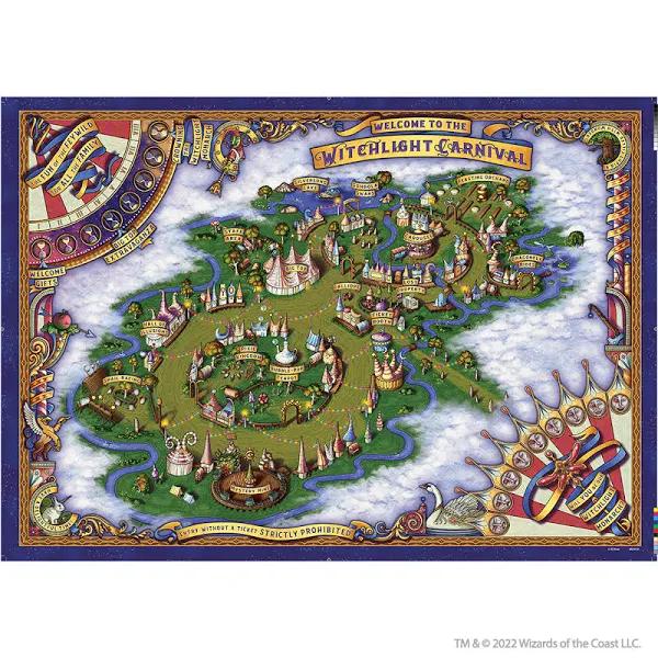 Wizkids - D&D Icons of The Realms The Domain of Prismeer and The Witchlight Carnival Wall Map