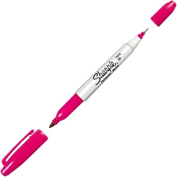 Sharpie Marker Twin Tip Magenta Fine Ultra Fine Point Permanent 12 x