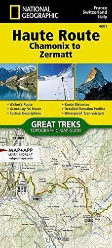 Haute Route Map [chamonix to Zermatt] by National Geographic Maps