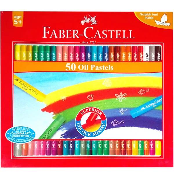 Faber Castell Color Oil Pastels (Pack of 50 Shades)