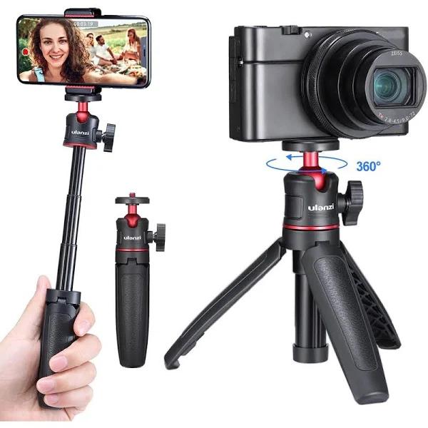 Ulanzi MT-08 Extension Pole Tripod, Mini Selfie Stick Tripod Stand Handle Grip for iPhone 11 Pro Max Samsung OnePlus Google Smartphone Canon G7X