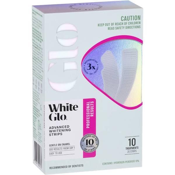 White Glo Advanced Whitening Strips 10 Pack