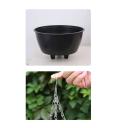 SOGA 2x White Small Hanging Resin Flower Pot Self Watering Basket Planter Outdoor Garden Decor