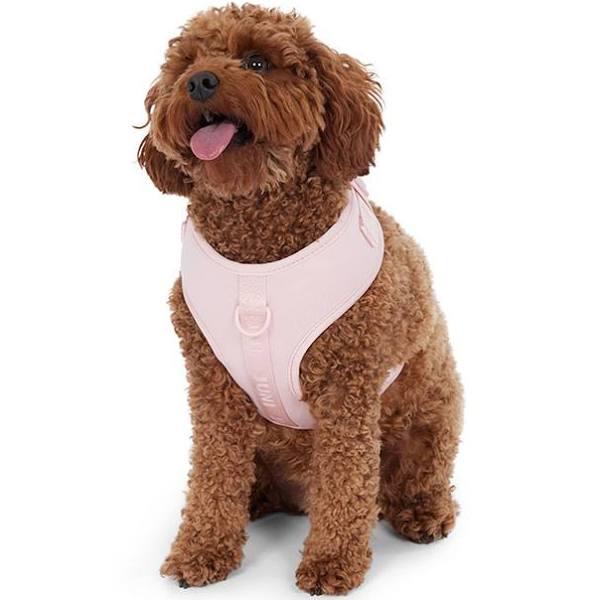 Juni Logo Dog Harness in Pink Size Small