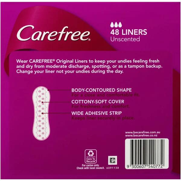 Carefree Original Unscented Liners 48