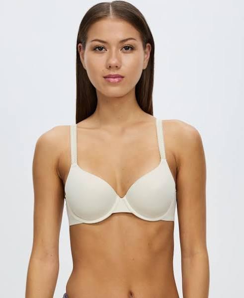 David Jones Calvin Klein Liquid Touch Lightly Lined Bra in Mudstone, Size 10C