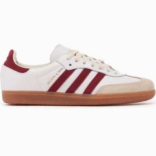 adidas-Samba OG Sporty & Rich Shoes-Men-Cloud White / Collegiate Burgundy / Cream White-M 12 / W 13