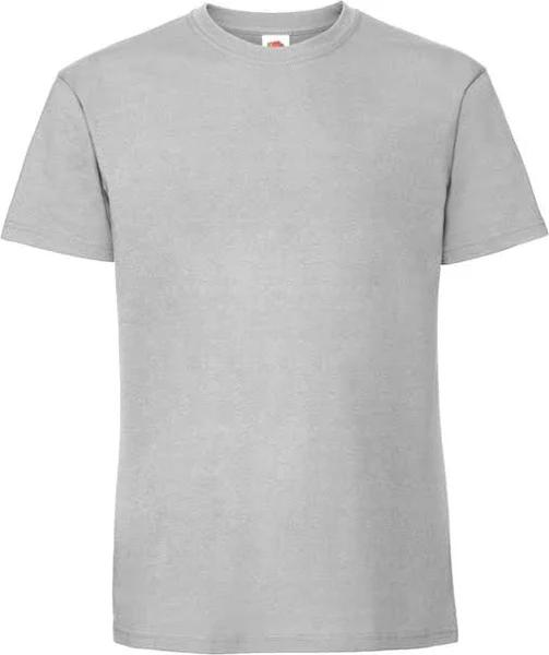 Fruit of The Loom Mens Iconic Premium Ringspun Cotton T-Shirt Zinc XL Ringspun Cotton Mens T-Shirt