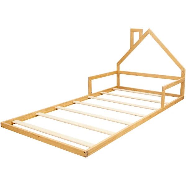 Montessori Wood Floor Bed House Frame For Kids and Toddlers