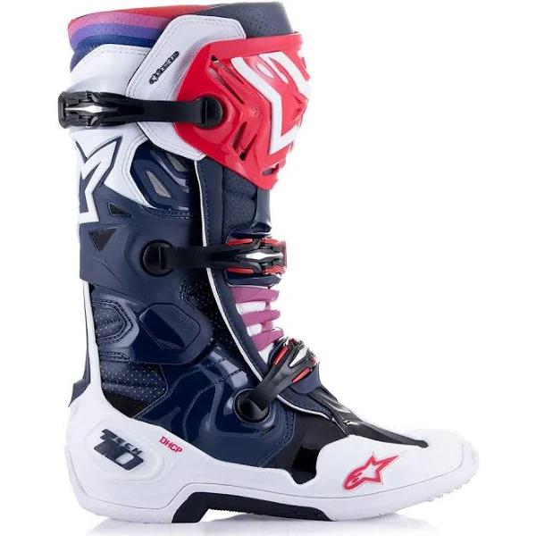 Alpinestars Tech 10 Supervented Boots - Navy/White/Red - 8