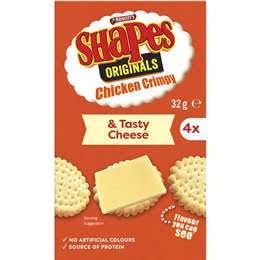 Arnott's Shapes Original Chicken Crimpy & Tasty Cheese 32G