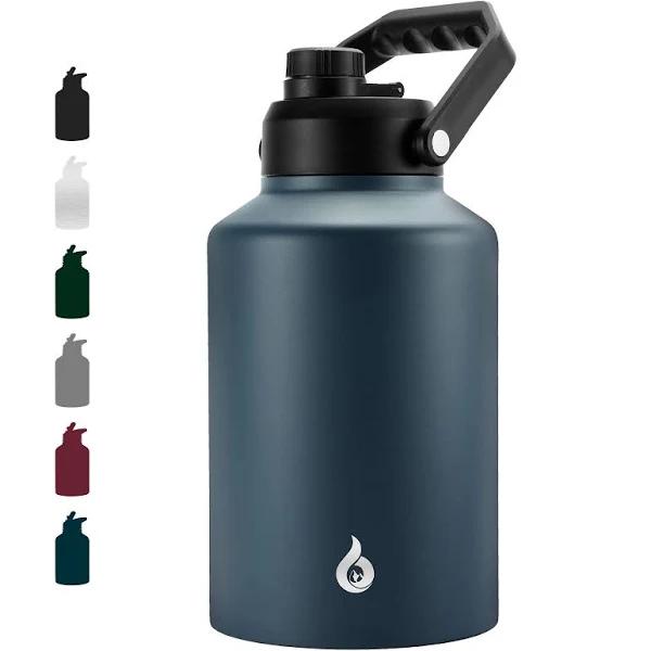 BJPKPK One Gallon(128oz) Insulated Water Bottle, Dishwasher Safe Stainless Steel Thermos, BPA Free Jug With Ergonomic Handle & Anti-slip Bottom,