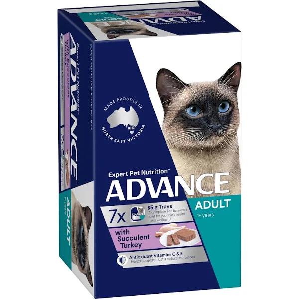 Advance Adult Cat Food 7x85g Succulent Turkey