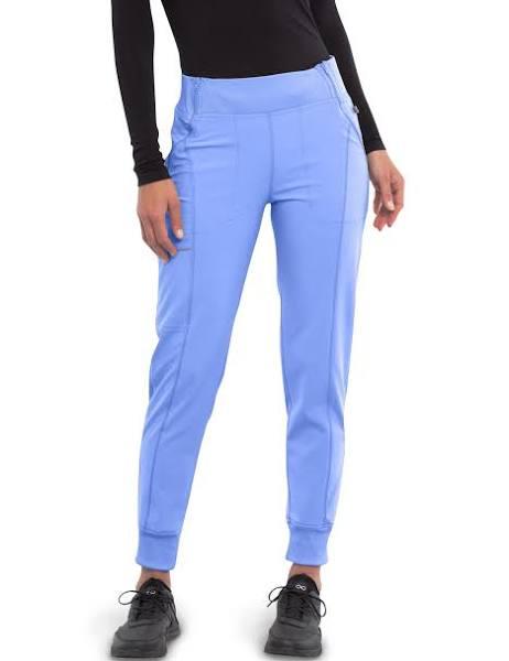 Cherokee Infinity CK110A Scrubs Pants Womens Mid Rise Tapered Leg Jogger Ceil Blue