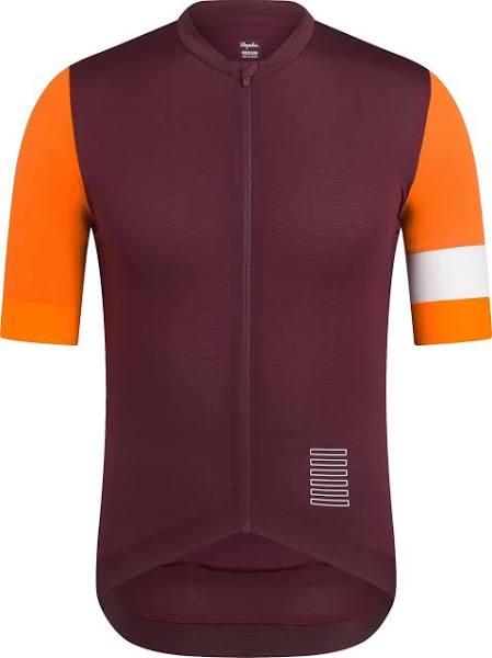 Rapha Mens Pro Team Training Jersey, Wine/Bright Orange, Wine / Bright Orange / XX-Large