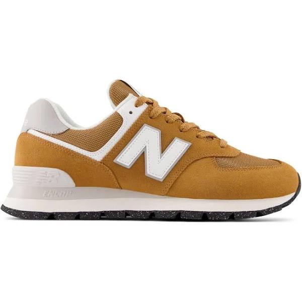 New Balance Men's 574 - Orange/White (Size 8.5)