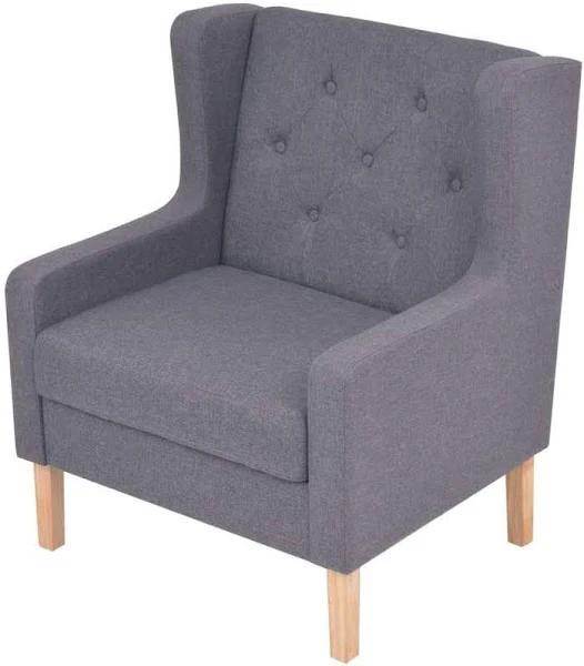 vidaXL - Armchair Fabric - Grey