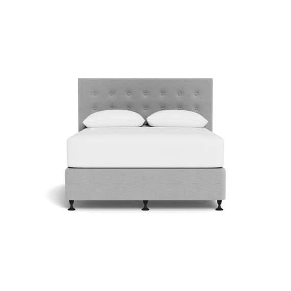 Toorak Buttoned Platform Bed Base With 4 Drawers Ash by Freedom