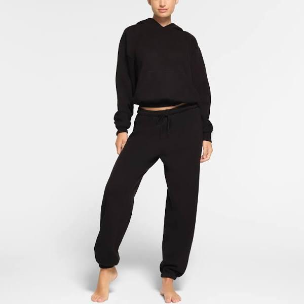 SKIMS Classic Jogger Pants | Onyx | Black | Cotton Fleece | 2XS | 2X-Small | Women's