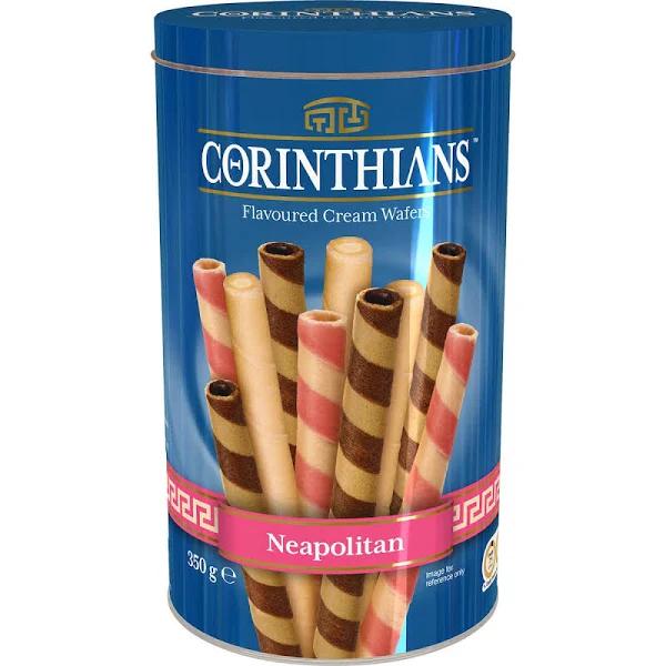 Corinthians Neapolitan Wafer Sticks Tub 350g