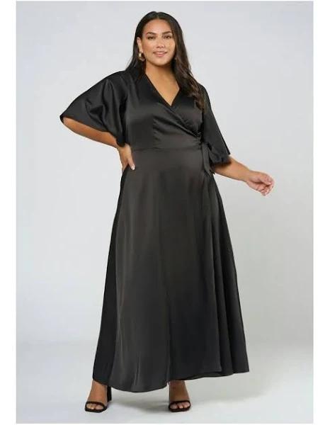 Pink Dusk Glitz and Glam Maxi Dress Black 24