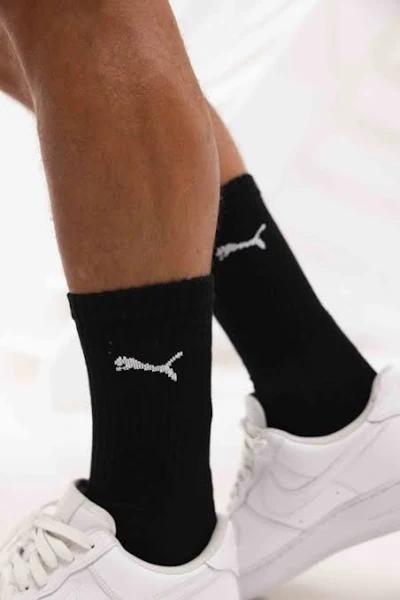 Puma 3 Pack Crew Socks Black 12-14