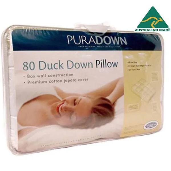 Puradown Australian 80% Duck Down Chamber Standard Size Pillow