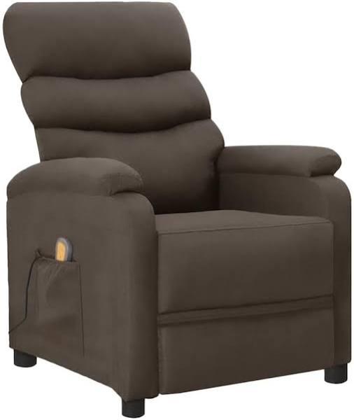 vidaXL - Massage Reclining Chair Faux Leather - Grey