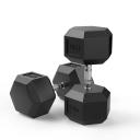 45kg Rubber Hex Dumbbell Pair