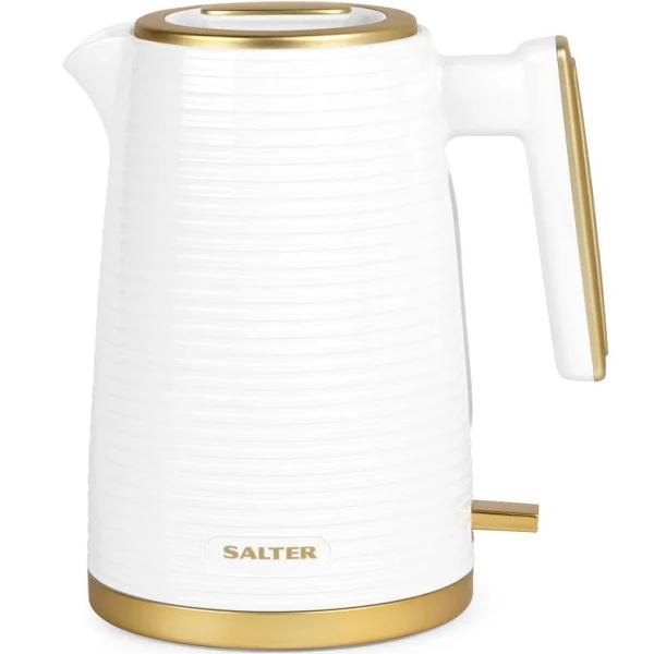 Salter EK5031WHT Palermo Electric 1.7L Kettle - 3000w Rapid Boil, 360° Swivel Base, Auto Shut-off, Boil-dry Sensor, Anti-limescale Filter, Easy View