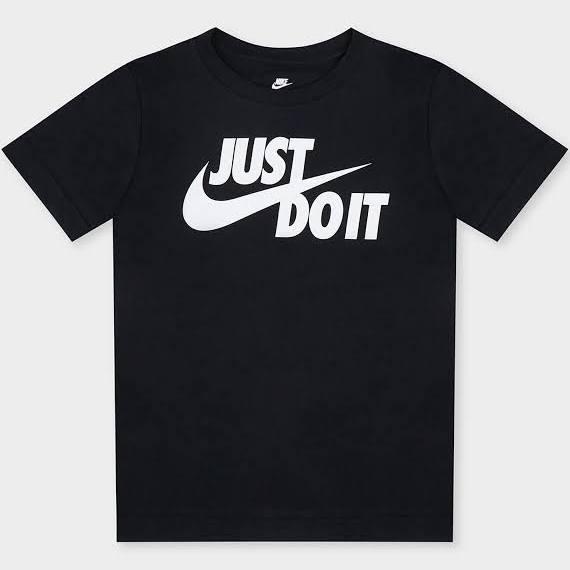 Nike Junior's JDI Split Swoosh Logo Tee - Black - 6 | INTERSPORT