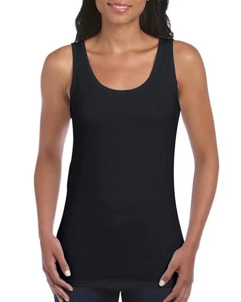 Gildan 64200L Ladies' Soft Style Tank Top Black - Size: S Colour: