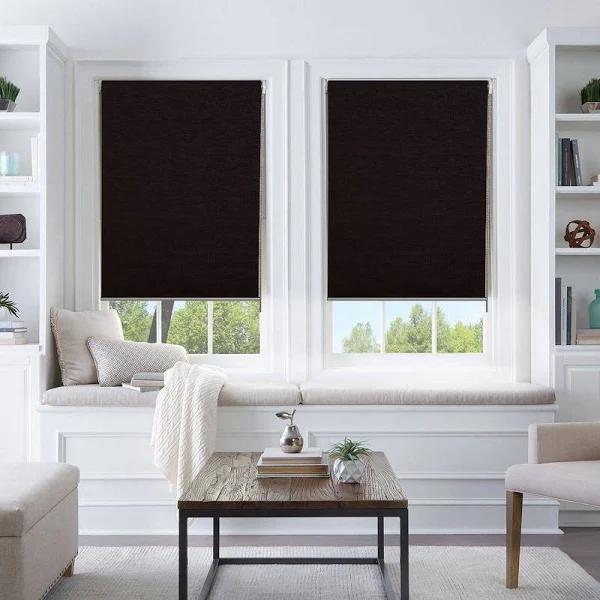 Java Room Darkening Roller Blinds 220cm Drop Charcoal