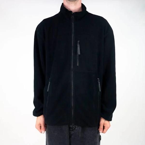 Polar Skate Co. Men's Basic Fleece Jacket in Black, Size X-Large | END. Clothing