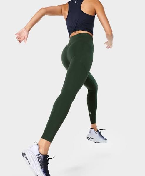 Sweaty Betty Power High-Waisted Gym Leggings, Green, Women's XL