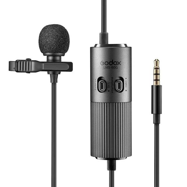 Godox LMS-60G Omnidirectional Lavalier Microphone With Adjustable Gain