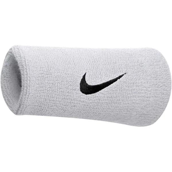 Nike Swoosh Doublewide Wristbands White