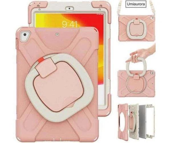 StylePro, iPad 10th Gen Package, Tough Kids Case With Shoulderstrap + Screen Protector, Rose.