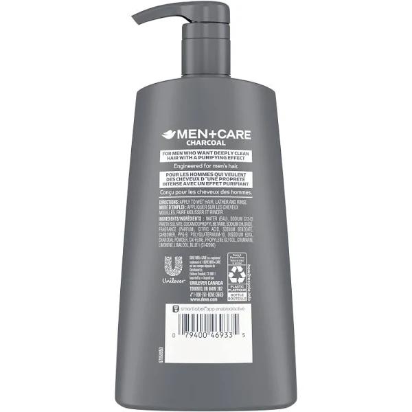 Dove Men + Care Shampoo Purifying Charcoal + Clay 25.4 fl oz (750 ml)