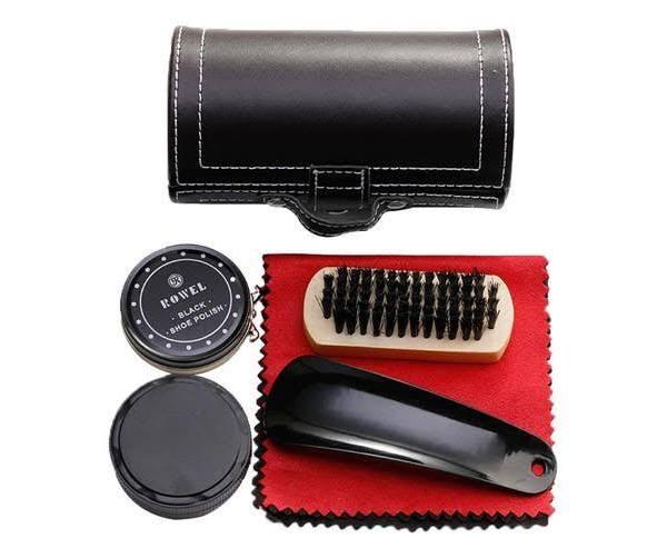 1 Set Shoe Shine Care Kit Compact Shoe Cleaning Kit Portable Shoes Polish Set